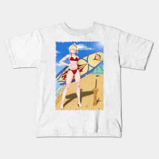 Mordred Summer Background Jagged Kids T-Shirt